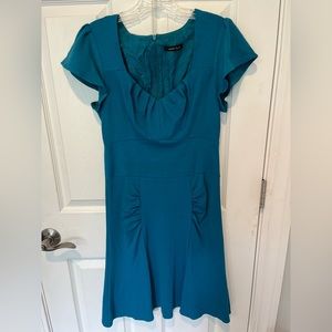 Nanette Lapore Blue Dress Size 4 Ruffles $40